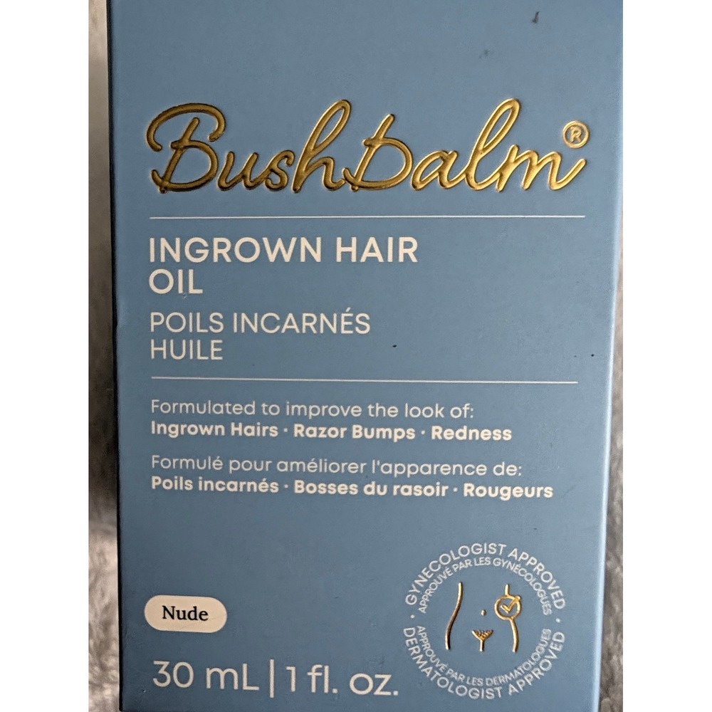 Bushbalm Nude Ingrown Hair Oil 30ml 1oz Razor Bump Redness Treatment Vegan